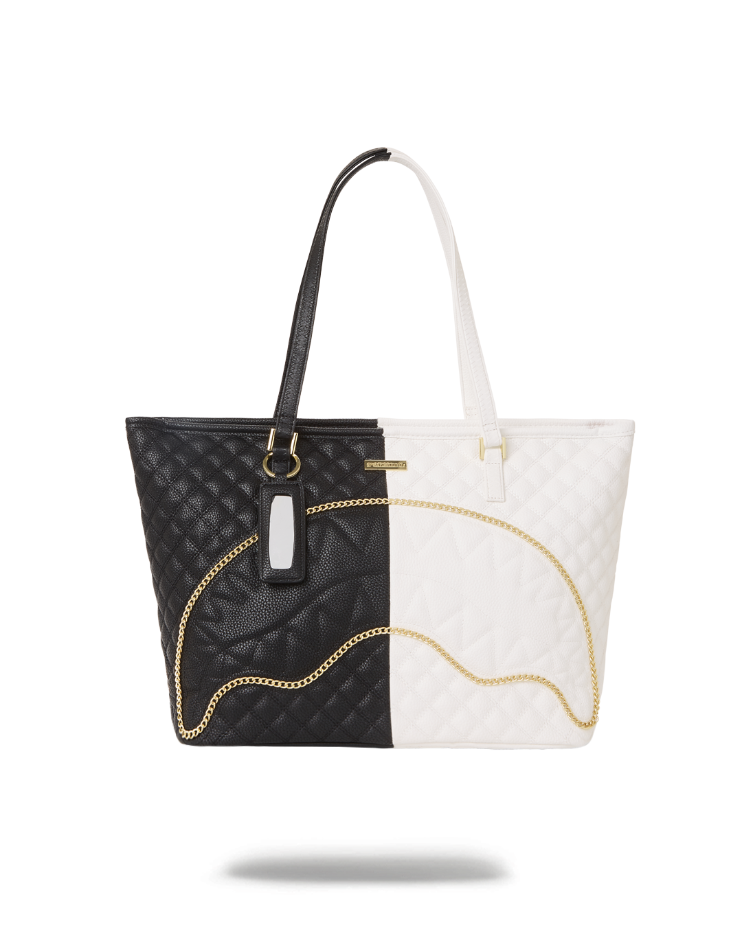 LEVELED UP SPLIT QUILT SHARK TOTE